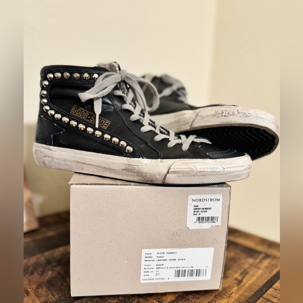 Golden Goode Women's Slide black with studs - Picture 10 of 10